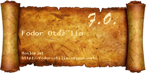 Fodor Otília névjegykártya